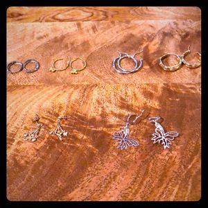 White and yellow gold earrings - take your pick